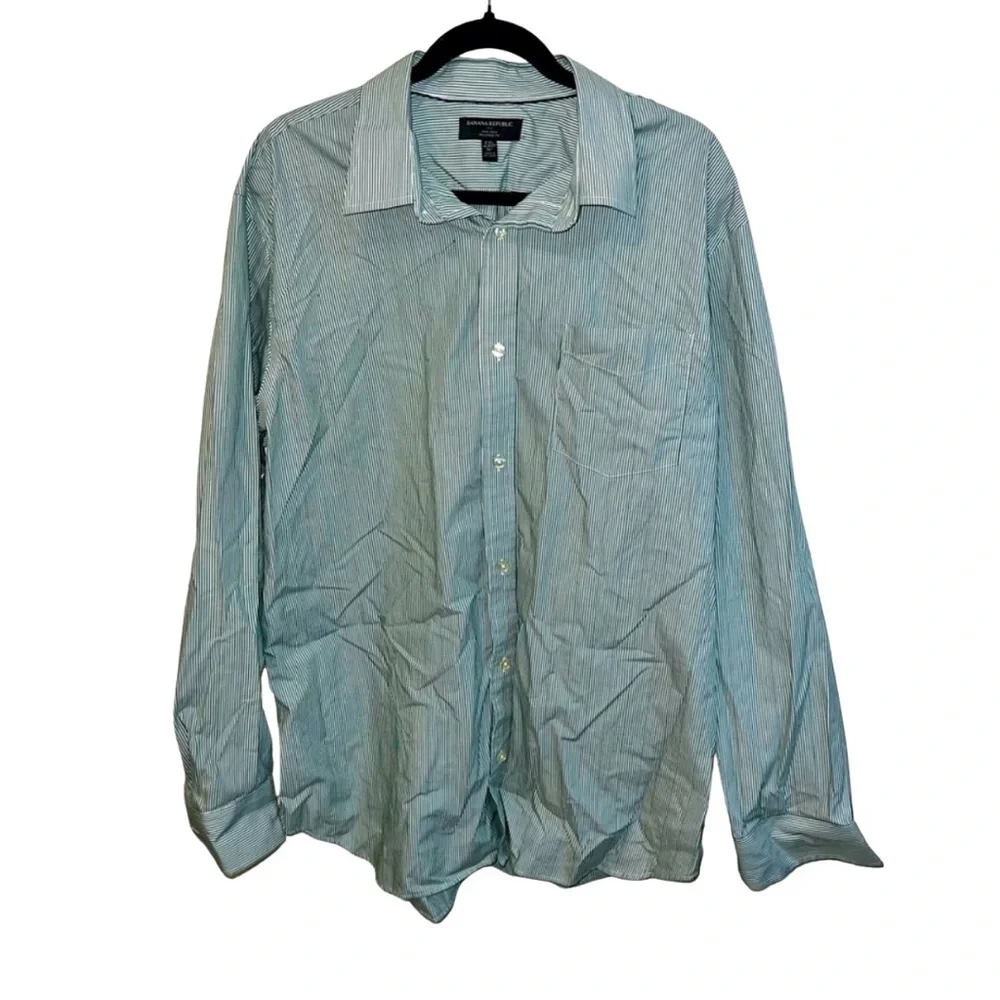 Banana Republic Non-Iron Tailored Fit Striped Dress Shirt - XXL